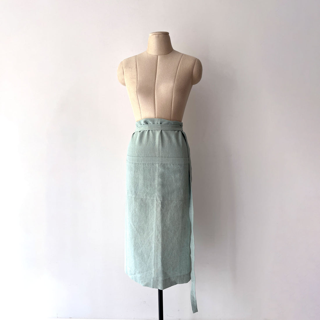 Linen Apron-Waist-Style - Blue Surf