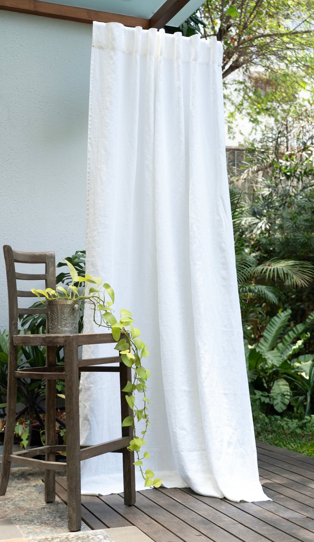 Linen Curtains- White