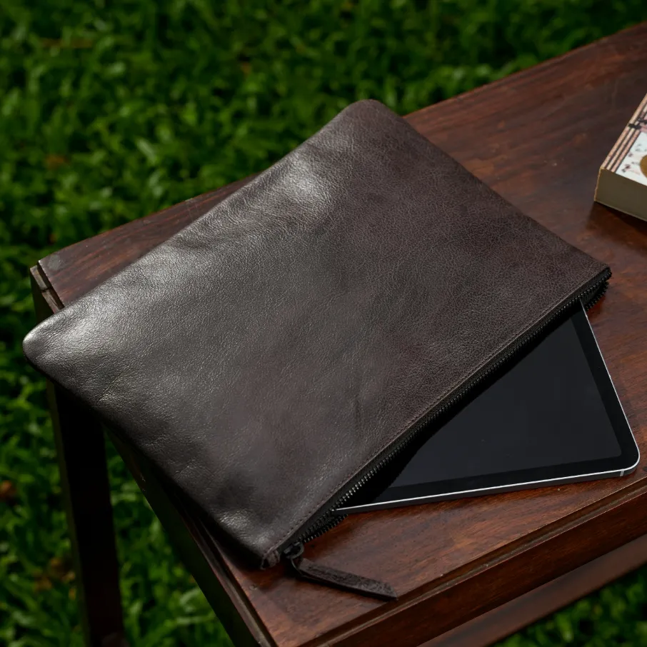 Leather - IPAD Cover - Dk Brown