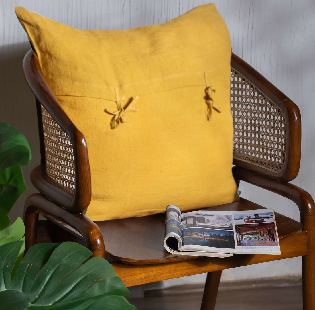 Linen Cushion Covers- Nugget Gold