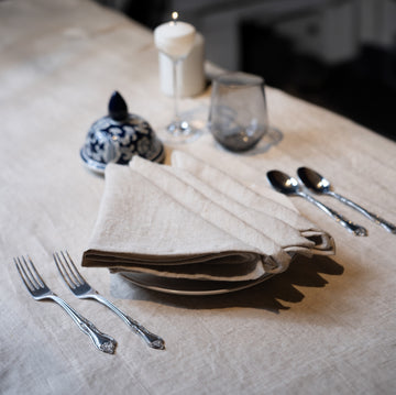 Table Cloth -Square -Natural -with Table Napkins